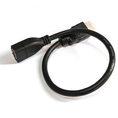 la trenza de 3D OD 5.5m m protegió al varón de alta velocidad del cable de HDMI a la extensión femenina