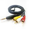 Cable estéreo de cobre puro 4PIN general 3.5m m de los 5m RCA a 3RCA