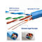 Cable azul 24AWG del establecimiento de una red del CU del cable de lan de Ethernet del OEM el 100m cat5e porque utp de cat5e