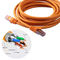 Cable de Ethernet de la longitud Cat7 600MHz 10gbps de la naranja el 1000ft