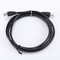 Cable plano redondo los 5M del negro de la red de Ethernet del cordón de remiendo de Rj45 Cat5e